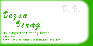 dezso virag business card